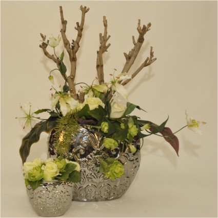 Bloemen op serie modern RVS